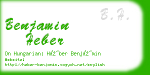 benjamin heber business card